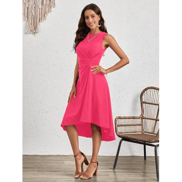 Oomph Women's Western & Fusion Wear Stetchable Party Dress For Women, Pink - Md979