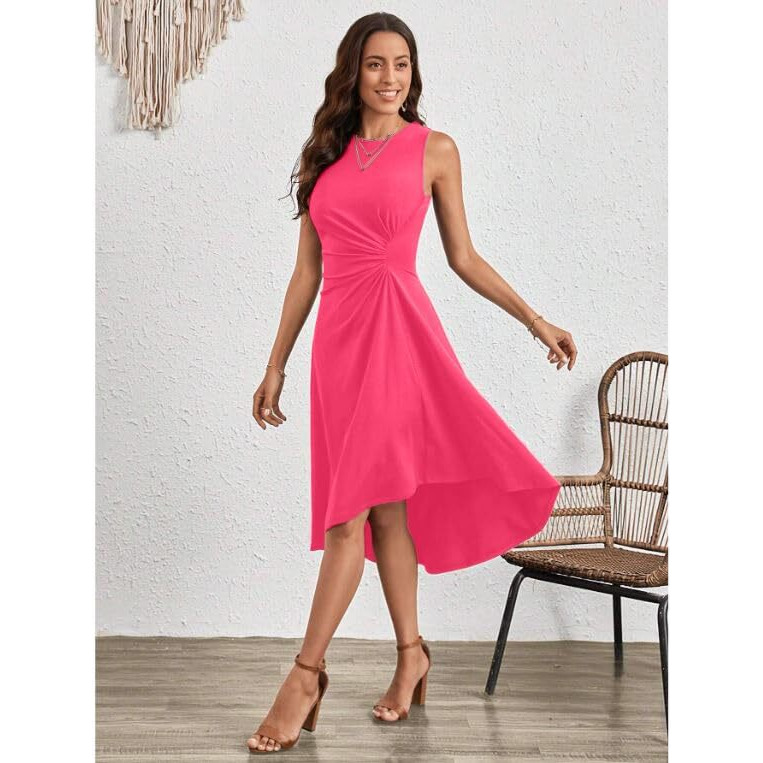Oomph Women's Western & Fusion Wear Stetchable Party Dress For Women, Pink - Md979