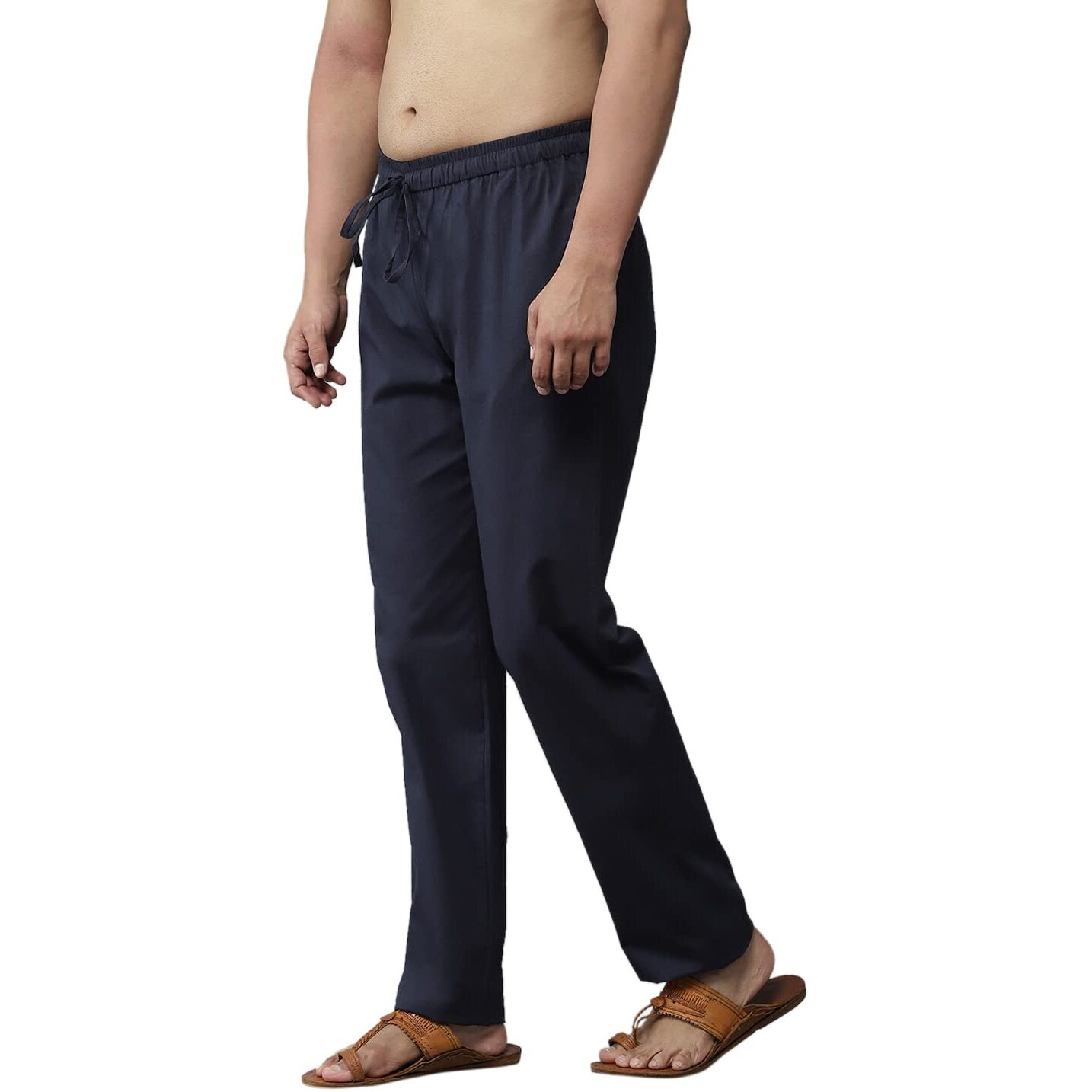 See Designs Men Cotton Ethnic Pyjama Navy Blue 3Xl
