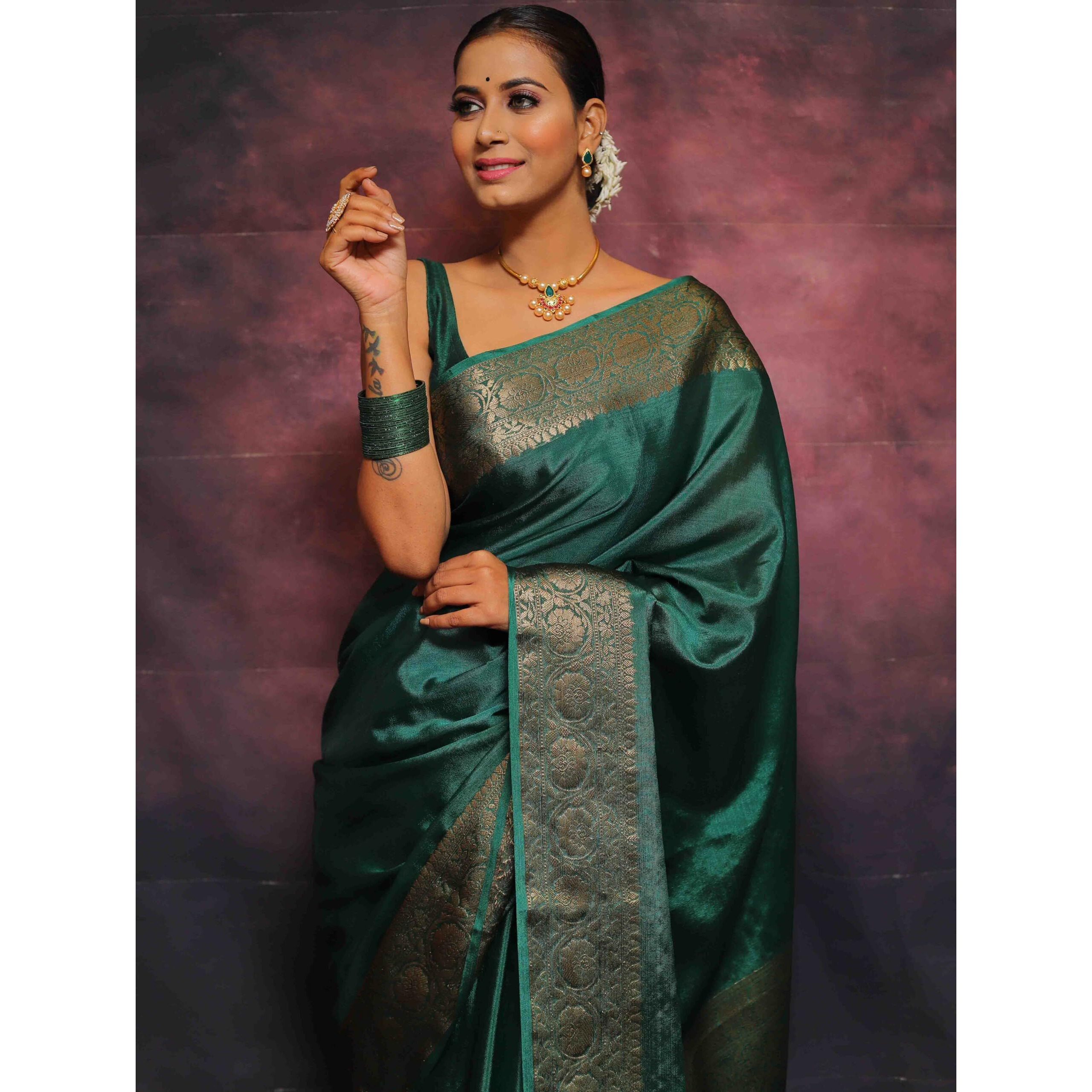 Sugathari Women's Banarasi Saree Pure Kanjivaram Silk Saree Soft New Ladies 2025 Design Wear Pattu Sarees Latest Sadi Party Sari Collections With Blouse Piece (San Pari-225-Rama)