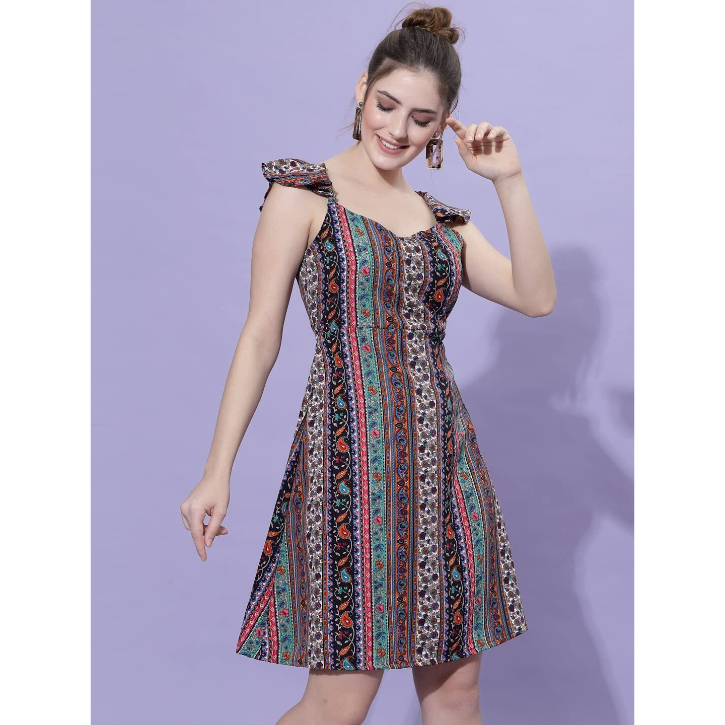 Oomph Women's Western & Fusion Wear Western Dresses For Women Multicolor - Md554