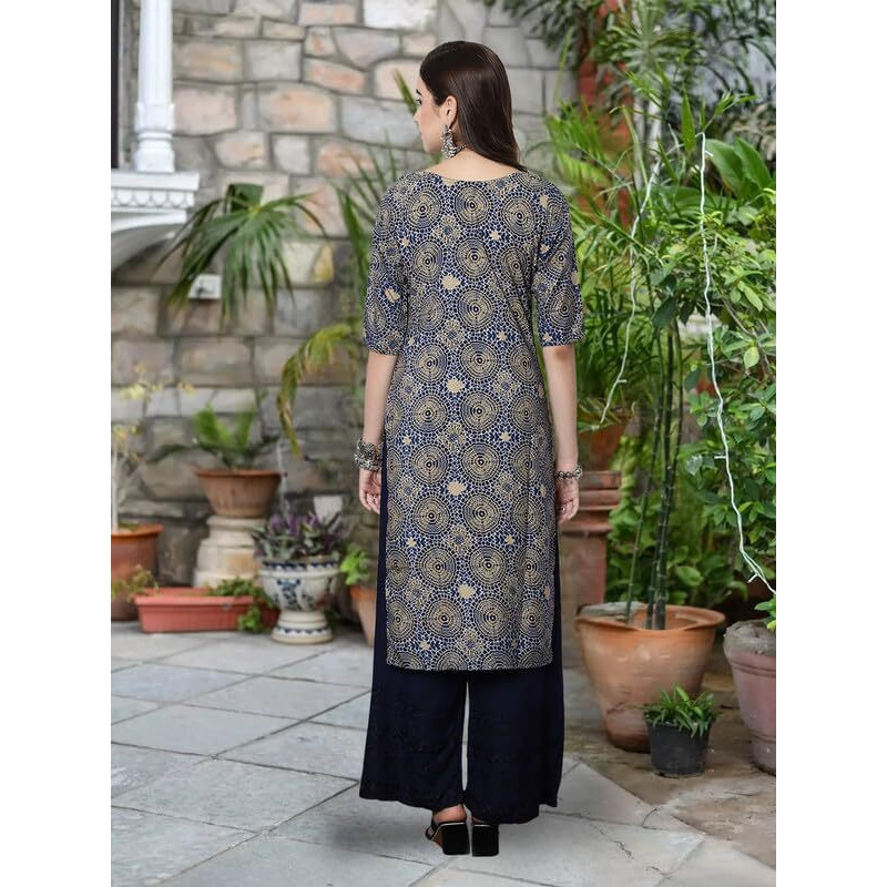 Pinkmint Festival Wear Printed Crepe Kurti's For Women's Ll Ethnic Kurti Ll Comfortable Kurti (Pack Of 6)