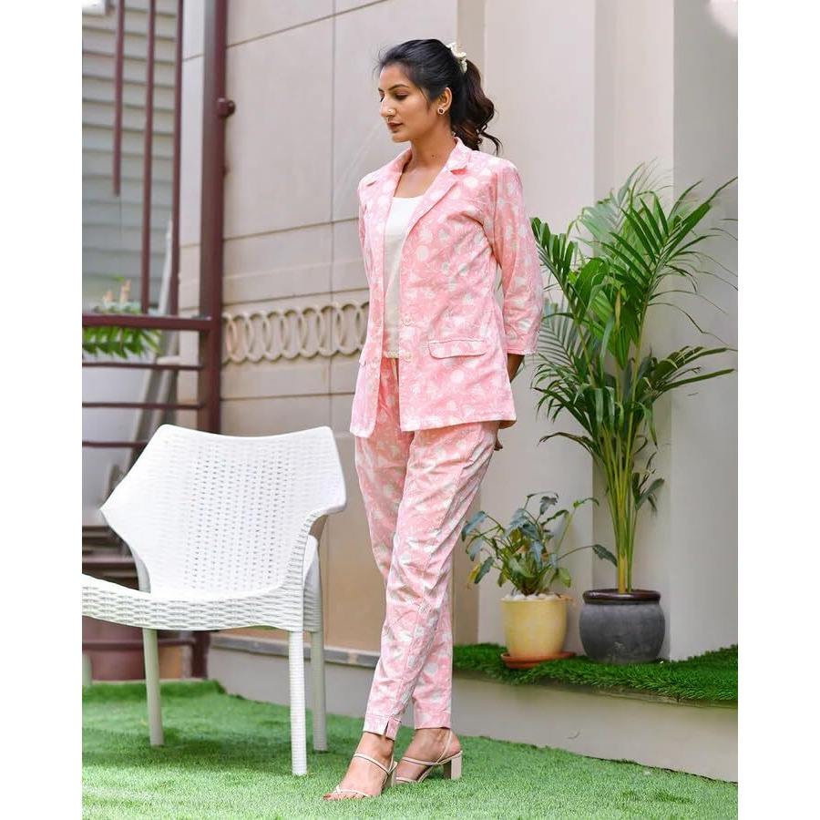 Dhruvi Trendz Womens Rayon Co-Ord Set Regular Fit Casual (Dt-W1784&Tr843_Pink_M)