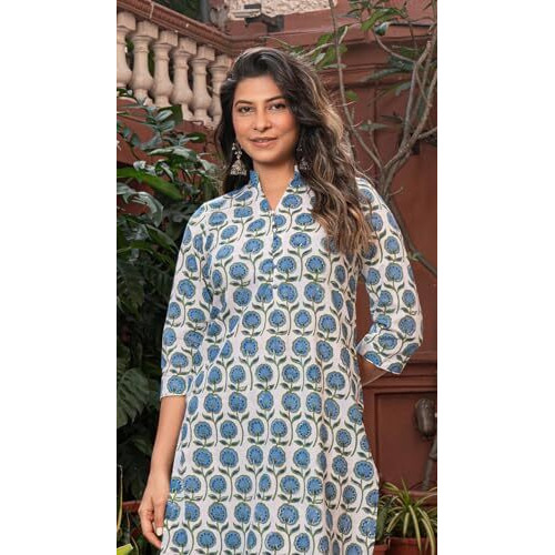 Fabnex Kurta Set For Women | Women Kurta Set With Dupatta | Women Kurta Sets Kurtis | Women Kurta Pant Set (K-42-Blue-S)