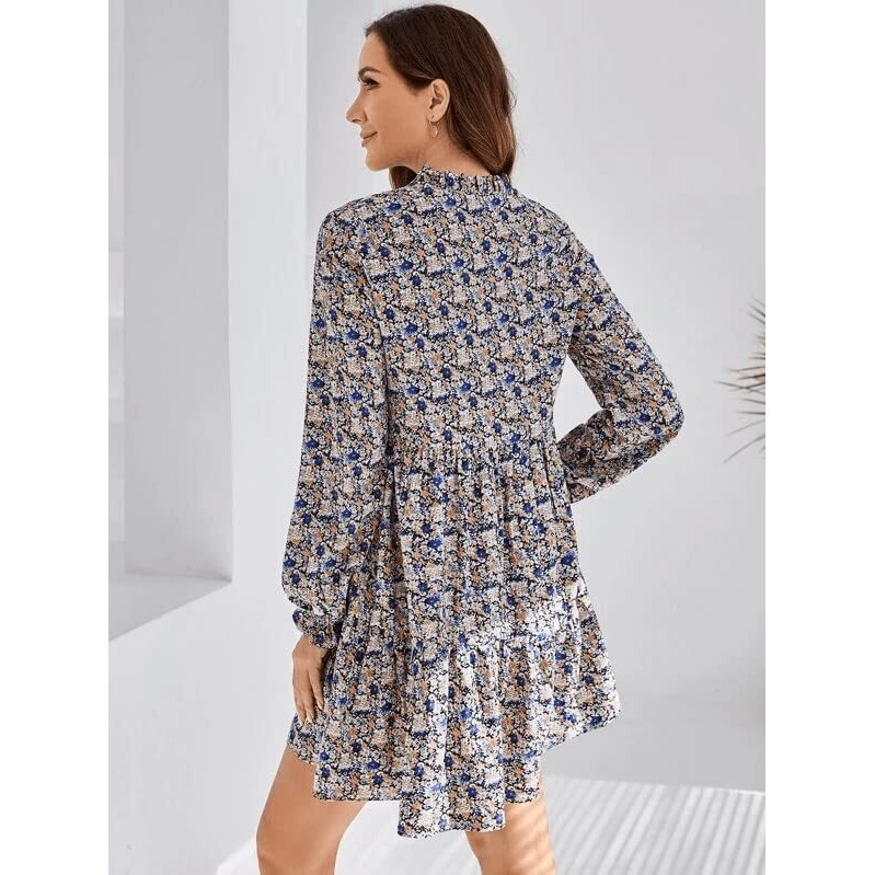 Leriya Fashion One Piece Dress For Women| Midi Dress For Women| Birthday Dress For Women (Large, Multi)
