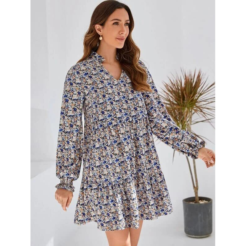 Leriya Fashion One Piece Dress For Women| Midi Dress For Women| Birthday Dress For Women (Large, Multi)