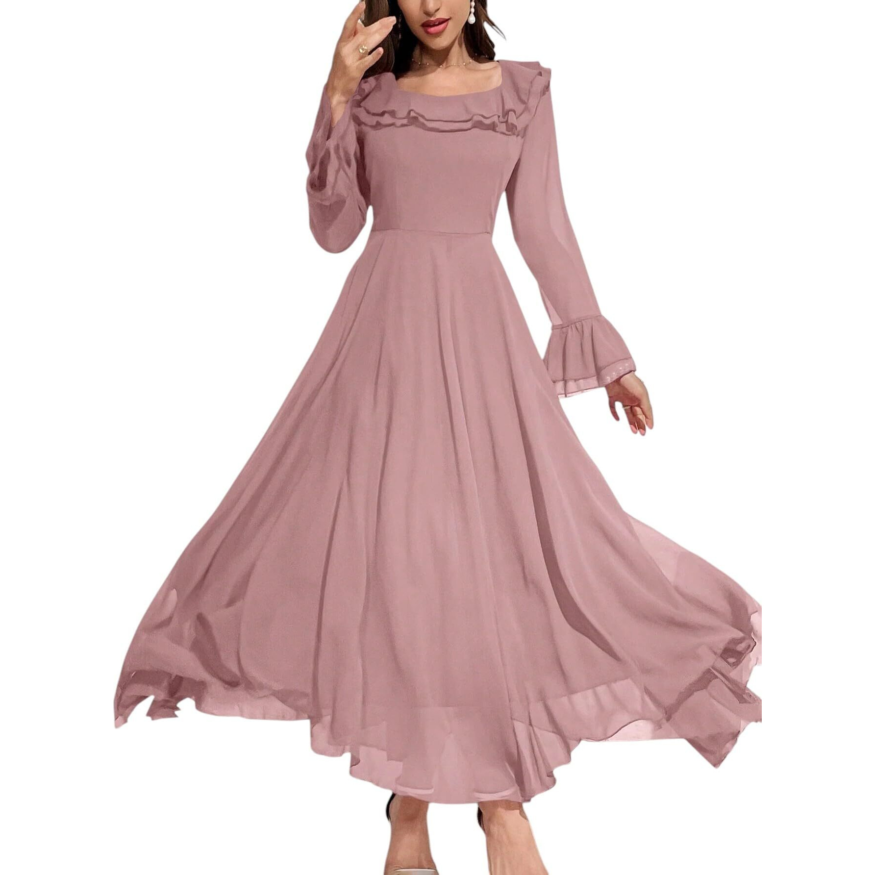 Litzo Dresses For Women || Western Dresses For Women (L-35-S) Pink