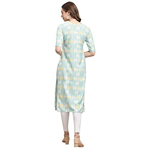 Pinkmint Women's Crepe Digital Print Straight Kurta(Pack Of 6)[Qv-343-370-335-360-366-336-L]
