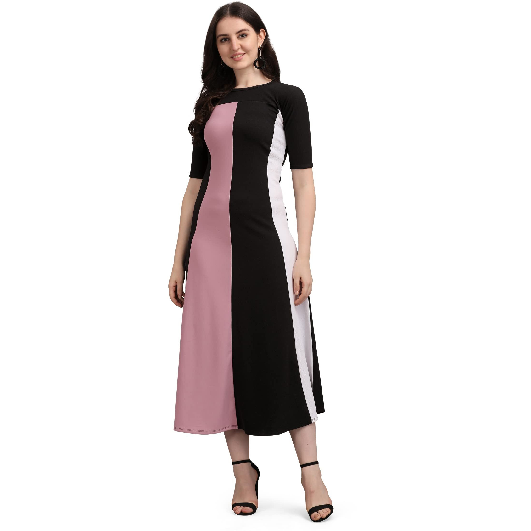 Purvaja Women's Corduroy Empire Waist Maxi Casual Dress (Lucy-366-Lv-Bl-S_Light Violet