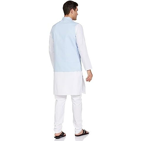 Be Active Men's Solid Linen Blend Kurta Pyjama 3 Piece Set || Men Kurta Pajama With Modi Jacket || Kurta Pajama Nehru Jacket For Men (C-Rfkt0001-12-Set-Xxl)