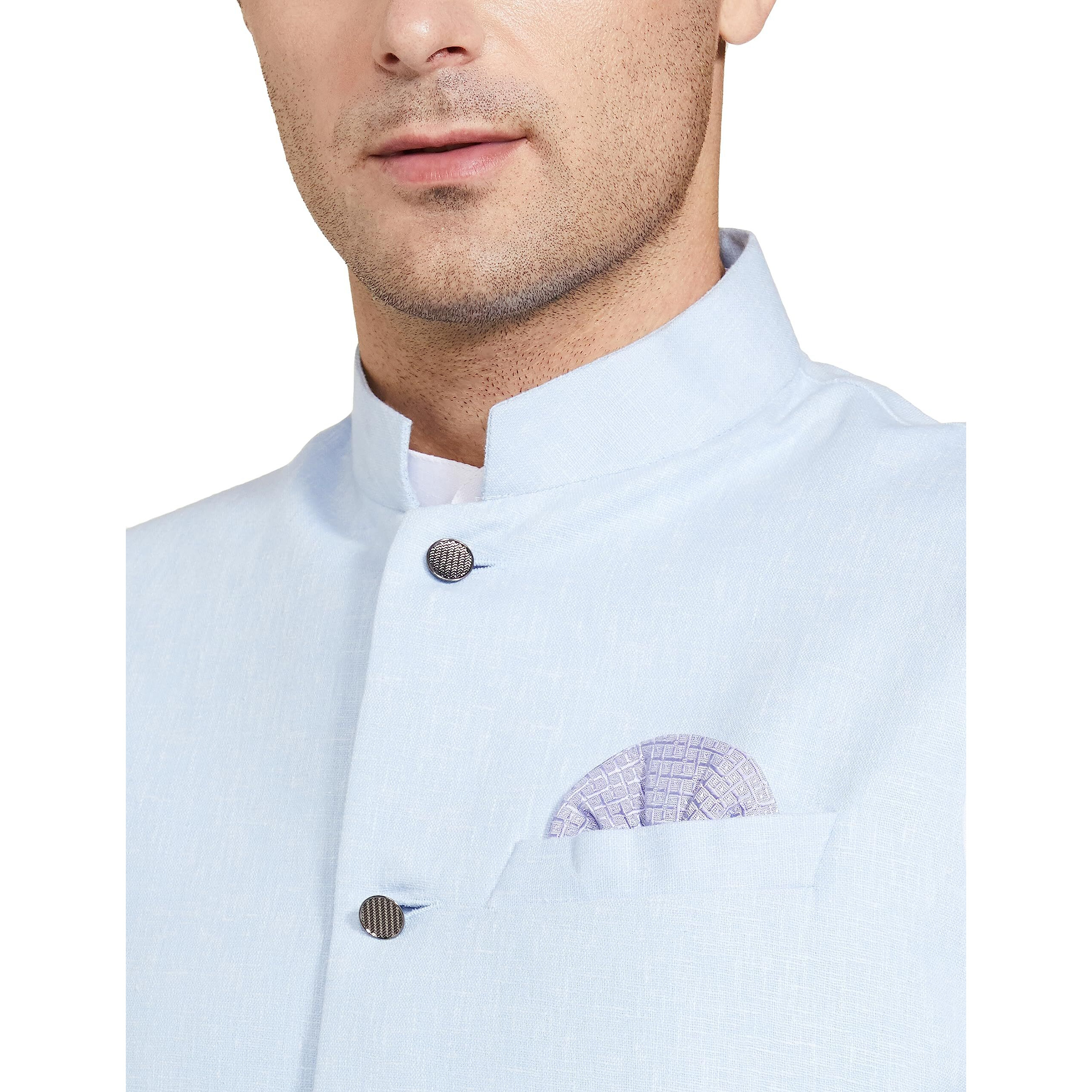 Be Active Men's Solid Linen Blend Kurta Pyjama 3 Piece Set || Men Kurta Pajama With Modi Jacket || Kurta Pajama Nehru Jacket For Men (C-Rfkt0001-12-Set-Xxl)