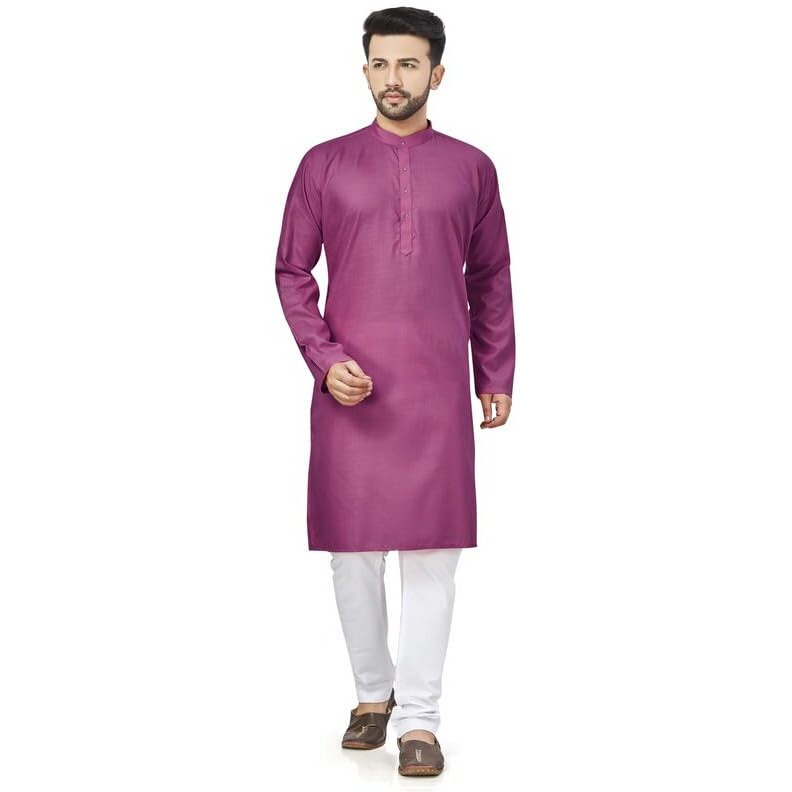 Be Active Men's Traditional Solid Full Sleeves Kurta || Cotton Kurta For Men || Men Kurta For Wedding || Kurta For Men (N-Rfsk0001 11 Kr Xl)