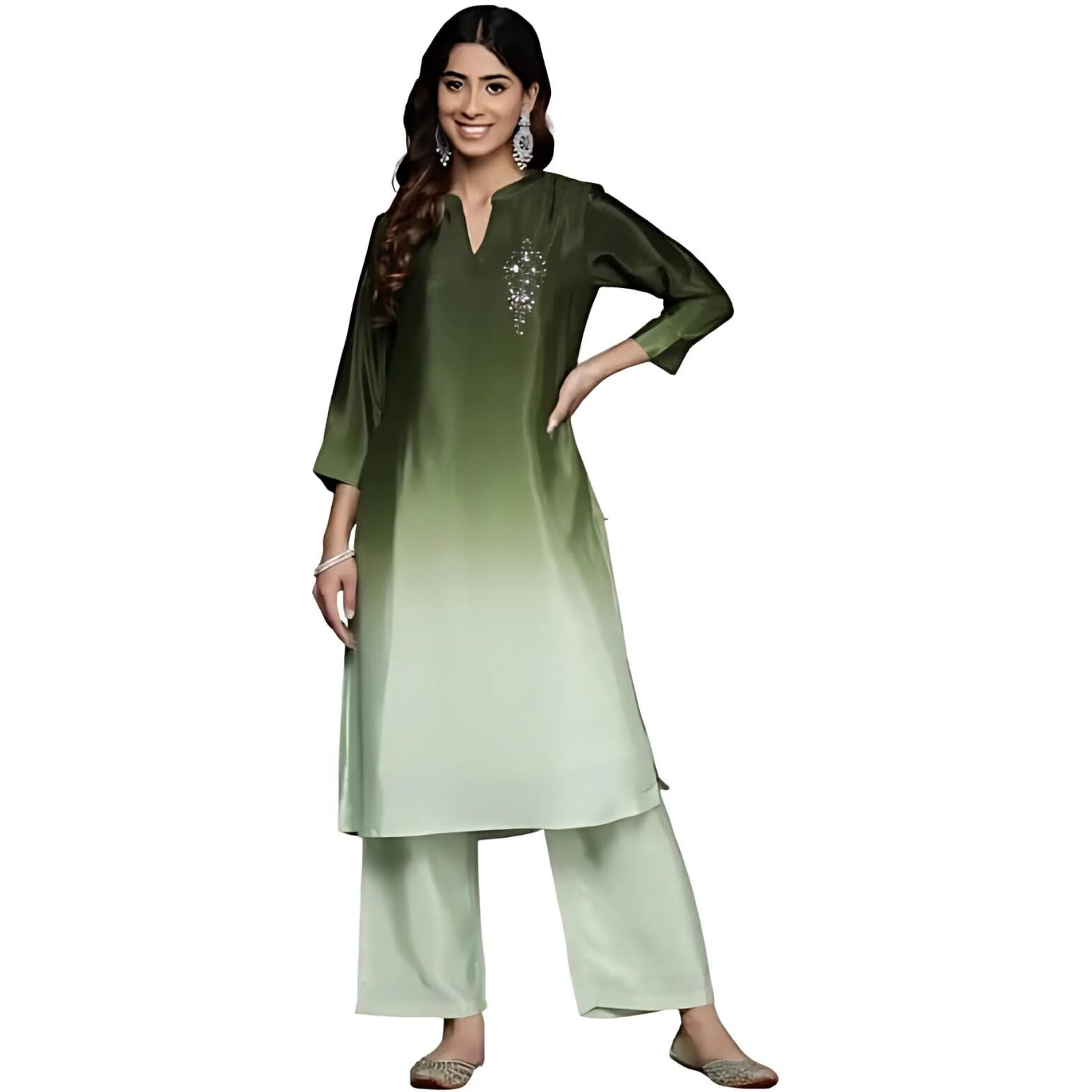 Varanga Women Teal Printed Round Neck Straight Kurta Paired With Kurta Bottom Set And Dupatta Set  Women Kurta Set With Dupatta  Stylish Kurti Set For Women (Extra Large)