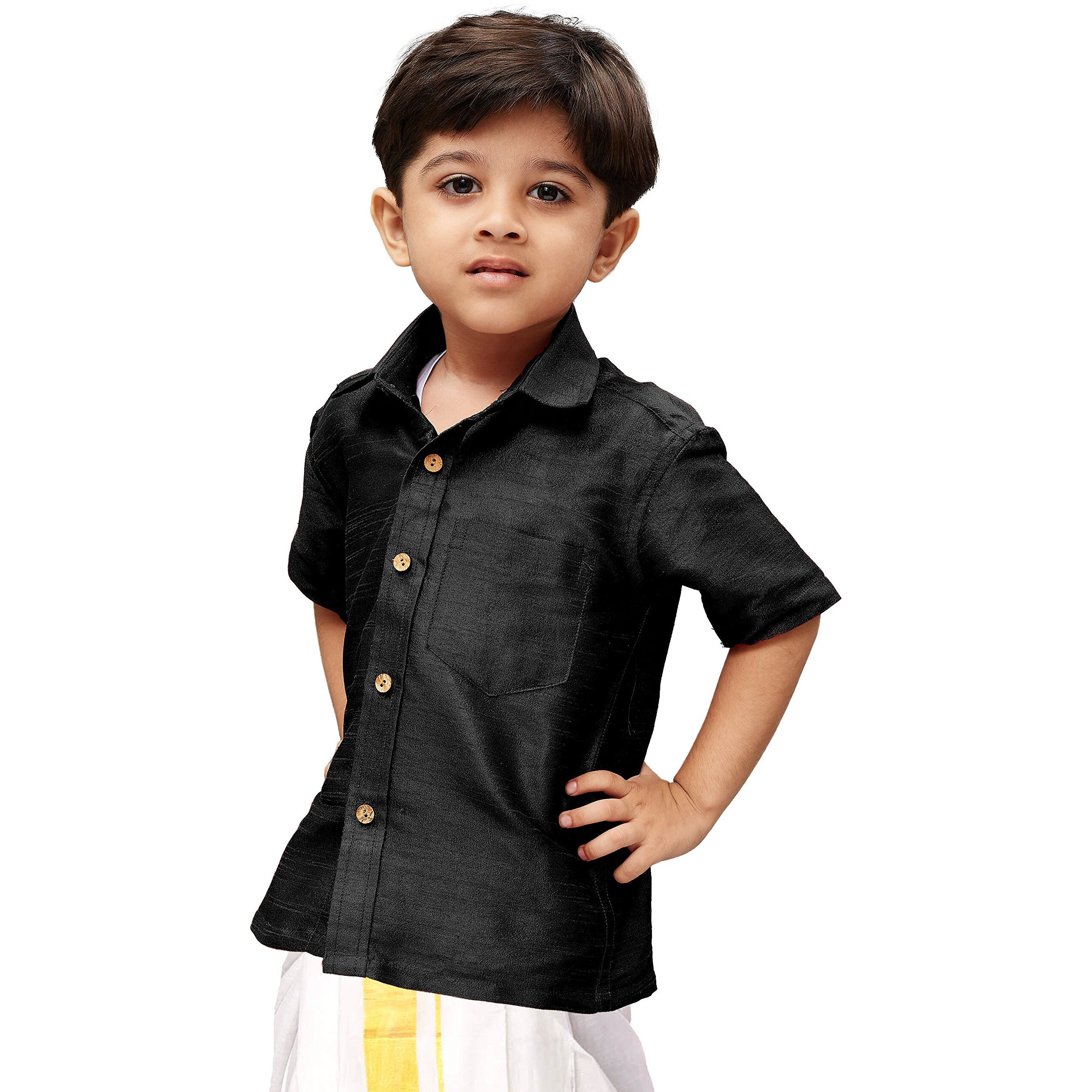 Jbn Creation Boys Cotton Silk Ethnic Shirt For Kids_Vasbshbl001_22