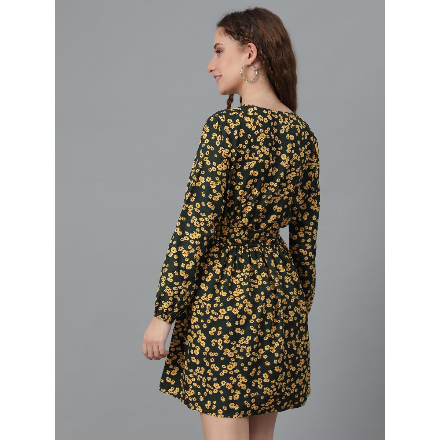 Kotty Women's Fit And Flare Multicolor Printed Dress