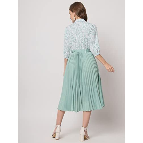 Kzully Women's Crepe A-Line Midi Dress (A1-Pista-Xxl