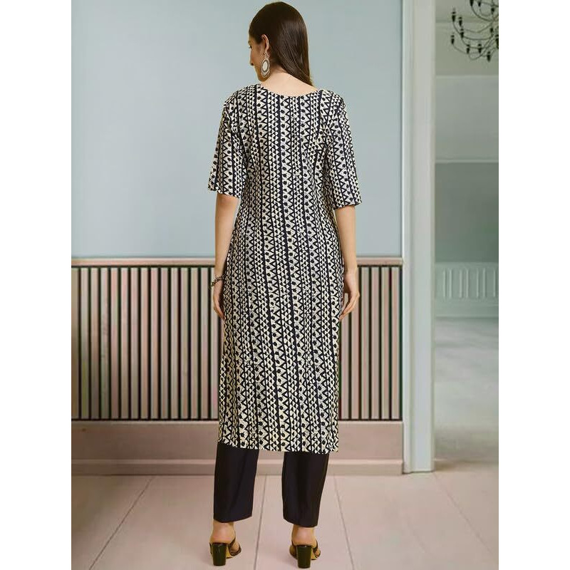 Pinkmint Women's Crepe Printed Kurta And Pant Set (Pack Of 3)