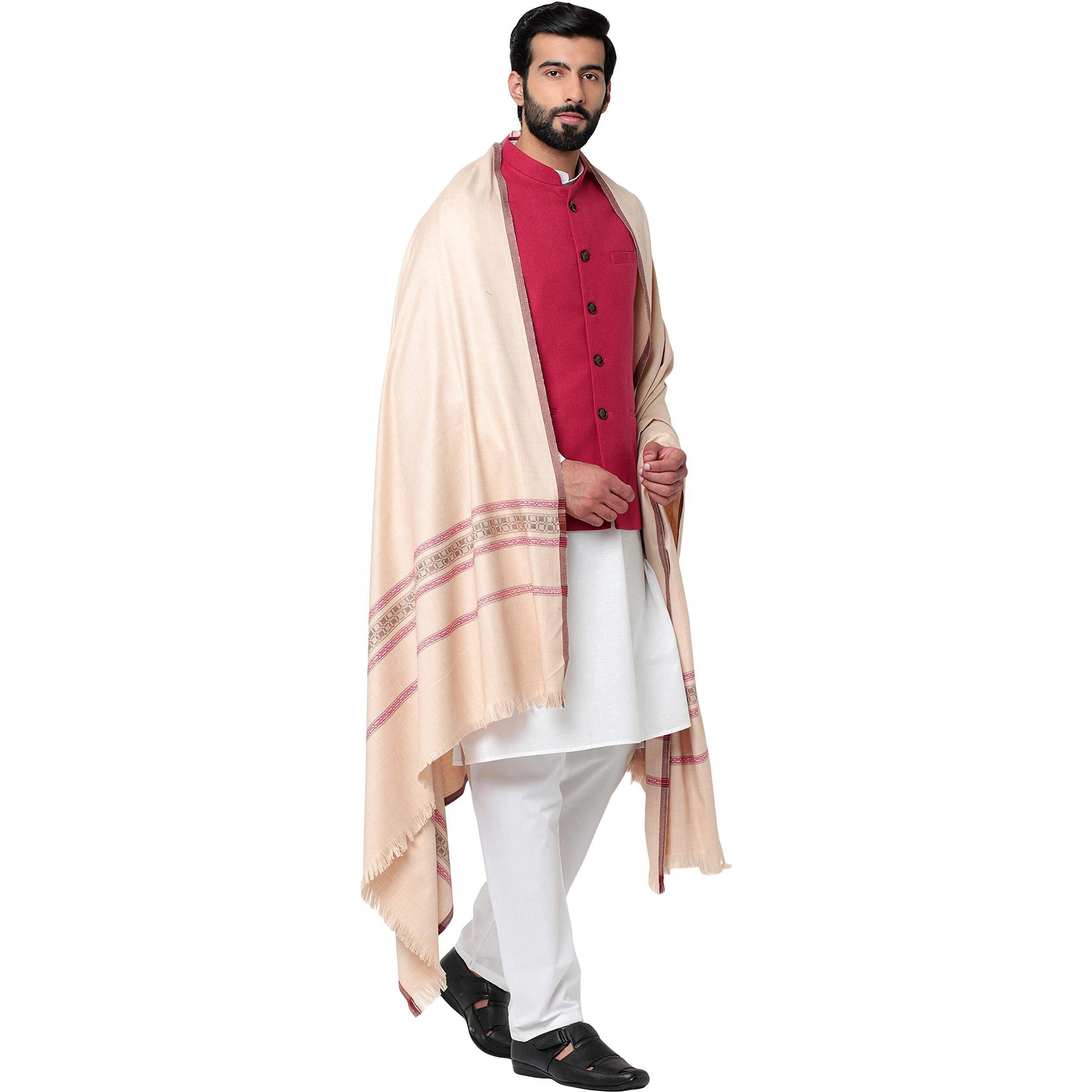 Weavers Villa Men's Wool Stole, 115Cm X 225Cm