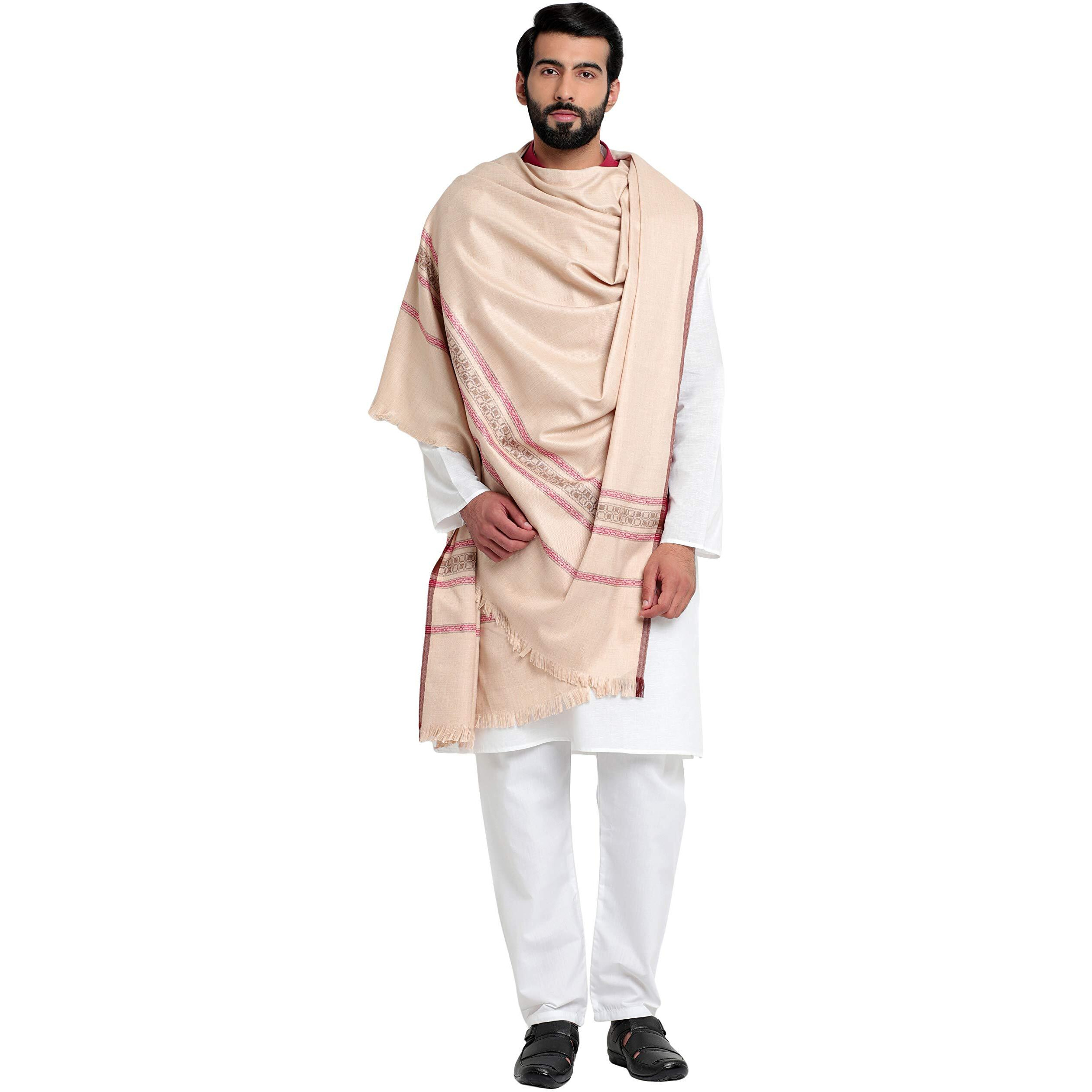 Weavers Villa Men's Wool Stole, 115Cm X 225Cm