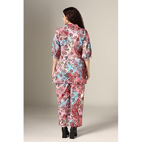 Dhruvi Trendz Womens Rayon Co-Ord Set Regular Fit Night Dress (Dt-W1712&Tr809_Peach_2Xl)