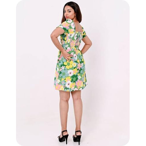 Greciilooks Rayon Casual Standard Length One Piece Maxi Bodycon Dresses Midi Dress For Women (Gl-Wd1185_Green_S)