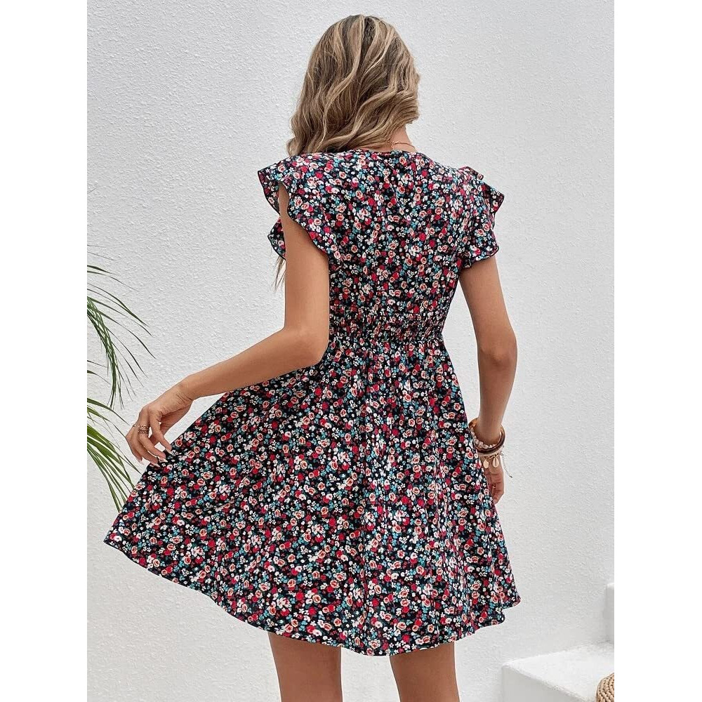 Leriya Fashion Womens Rayon Women Western Dresses Regular Fit Lf-Wd1110 (Lf-Wd1111_Multi_3Xl) Multicolour
