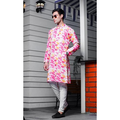 Lymio Men Kurta || Kurta For Men || Men Ethnic Kurta (In, Alpha, 2Xl, Pink)