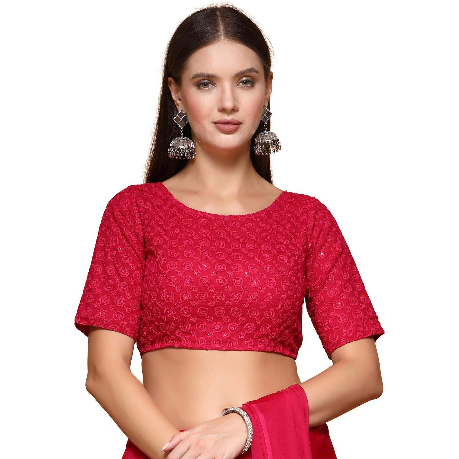 Oomph Readymade Blouse For Women, Cotton, Boat Neck, Rbbl590