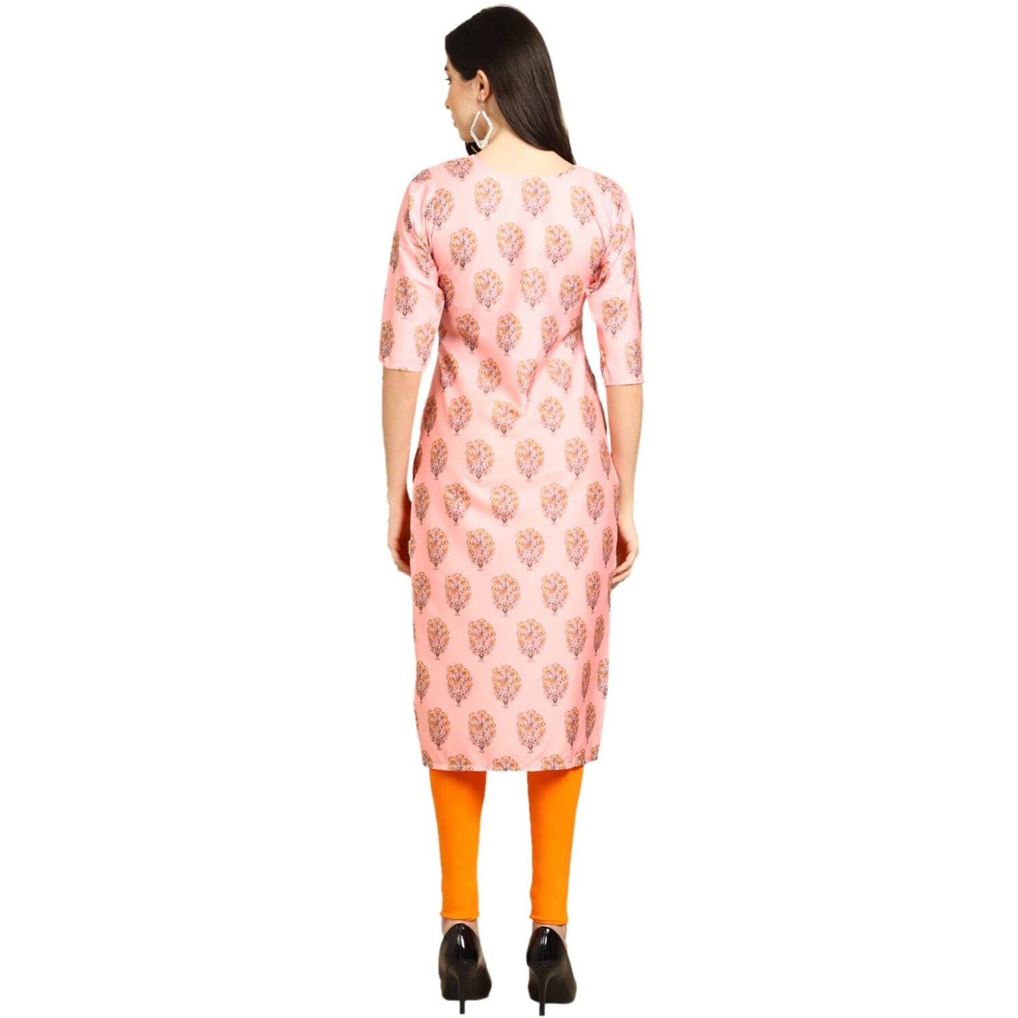 Pinkmint Women's Crepe Digital Print Straight Kurta Pack Of 6 [Cr-369-368-370-372-360-345-S]