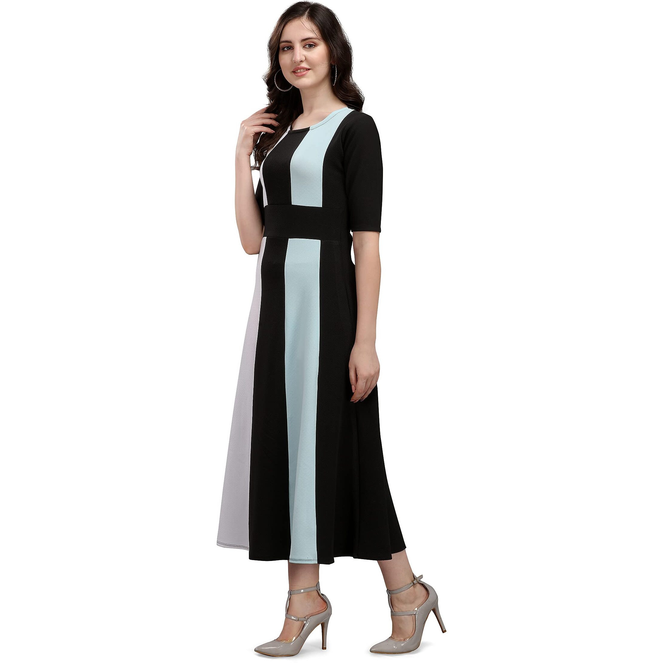 Purvaja Women's Corduroy Empire Waist Maxi Cocktail Dress (Lucy-028-Sb-Bl-S_Sky Blue