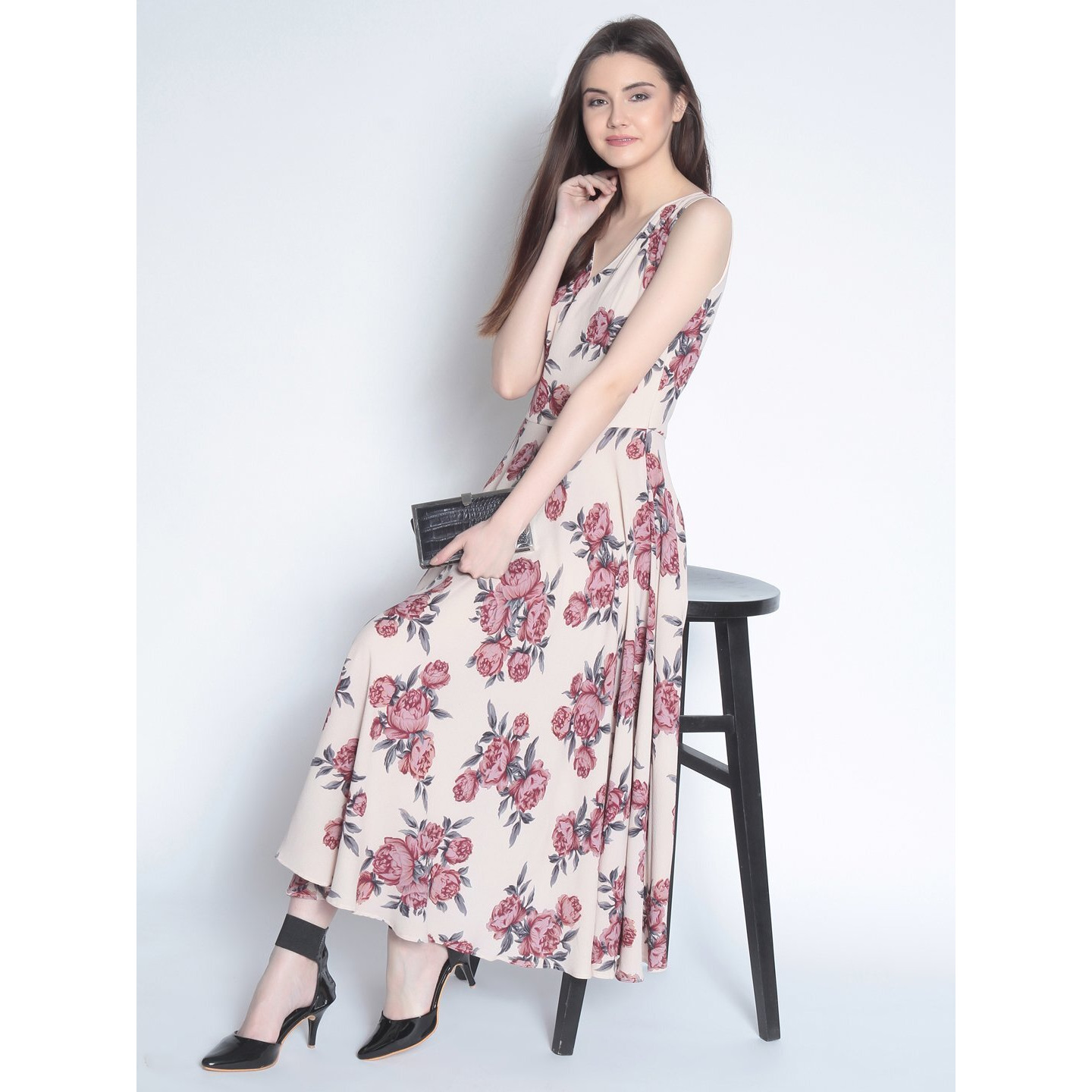 Rare Women's Dress (Ep3149B-M, Beige, Medium)