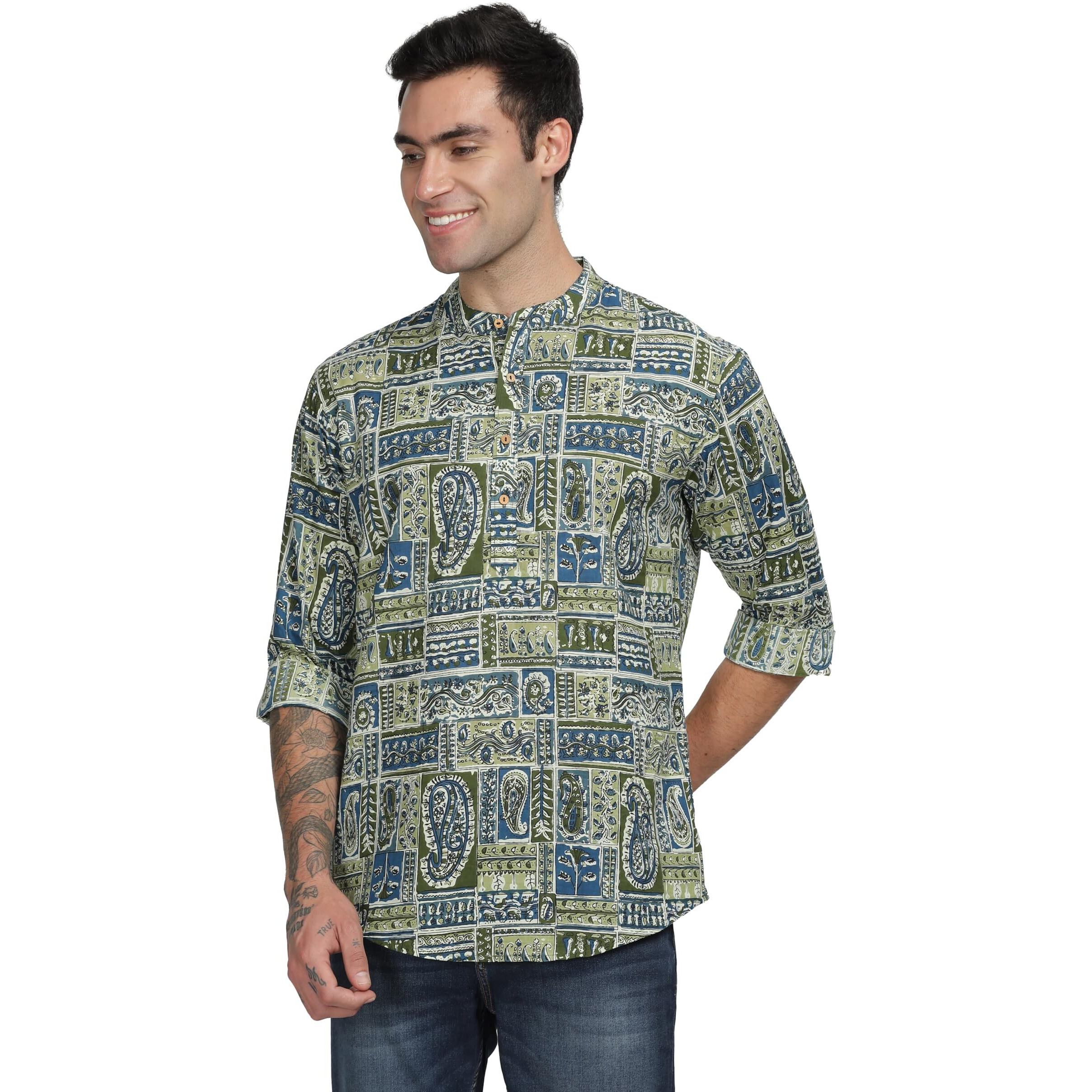 Be Active Men's Cotton Regular Shirt (Scpr-2_Multicolour