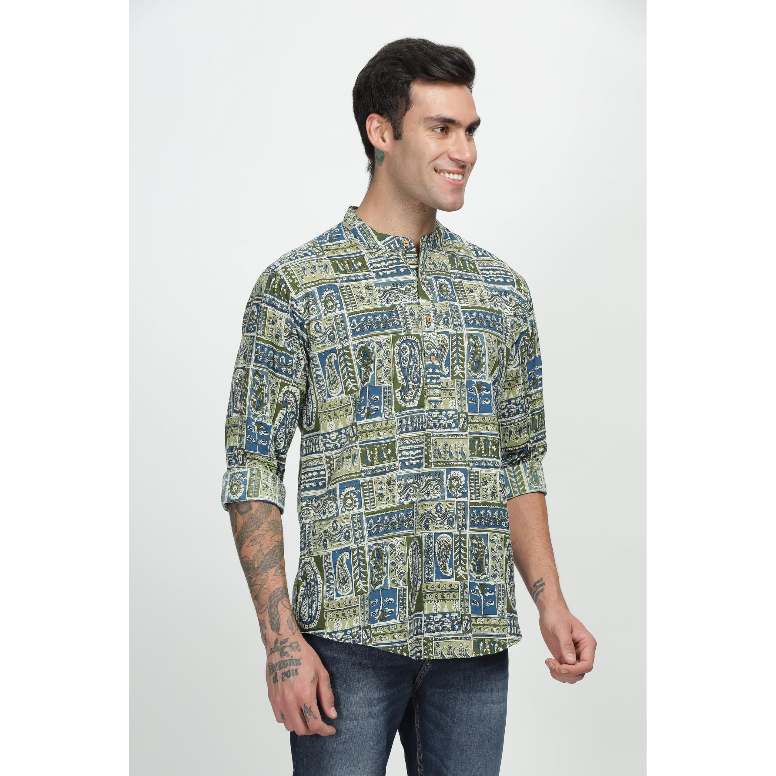 Be Active Men's Cotton Regular Shirt (Scpr-2_Multicolour