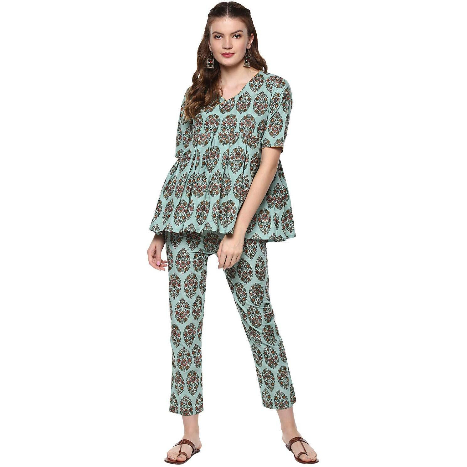 Idalia Multicolour Printed Short Kurta Set