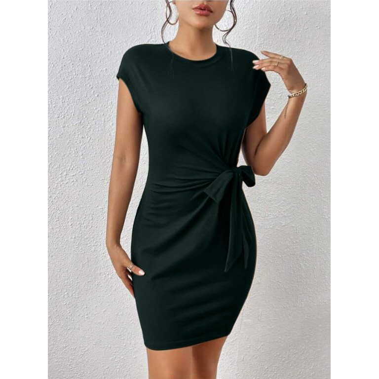 Oomph Women's Western & Fusion Wear Stetchable Party Dress For Women, Green - Md971