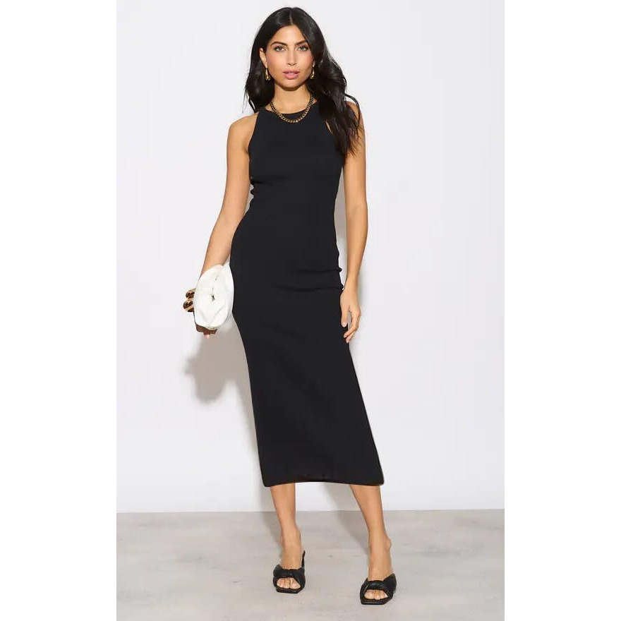 Toochki Dress For Women | Dresses For Women Dress | Black Bodycon Dress | Midi Length Dress | Lycra Bodycon Dress | One Piece Dress | Lycra Dress