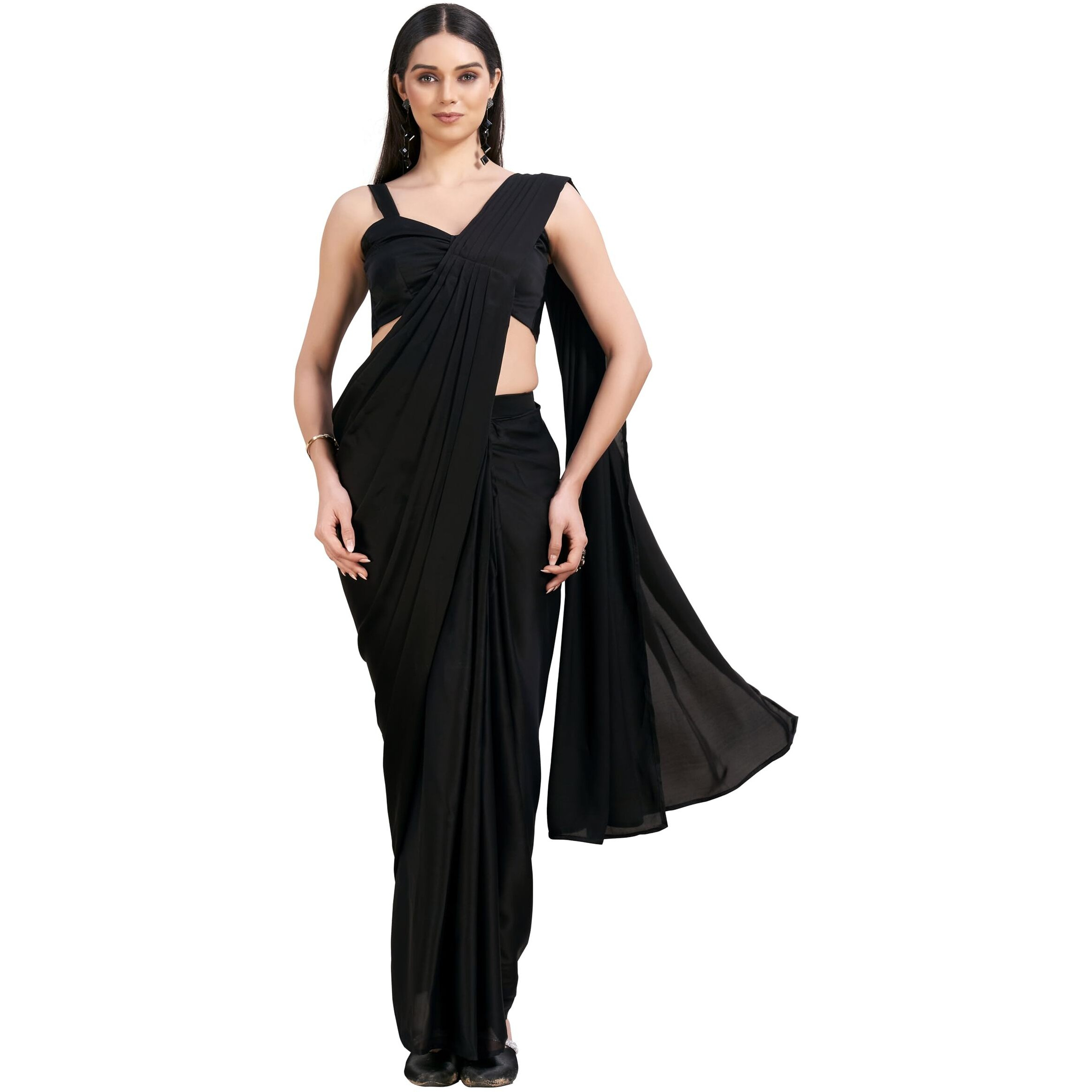 Womanista Women's Black Satin Ti6821A_1427