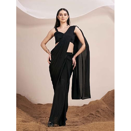 Womanista Women's Black Satin Ti6821A_1427