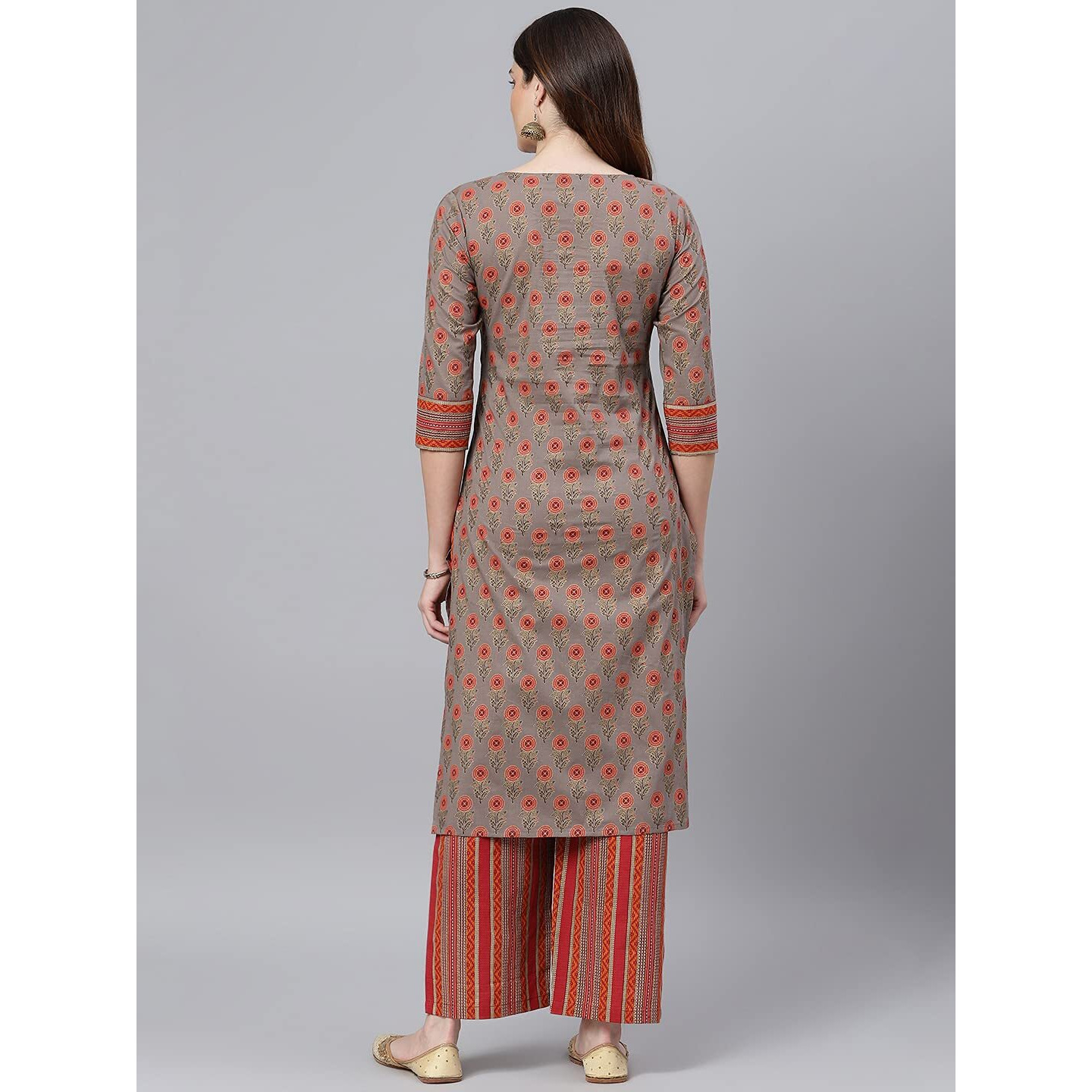 Idalia Blue And White Cotton Night Suit For Women