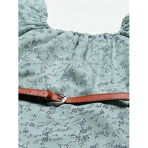 Aarika Women's Georgette A-Line Ankle Length Dress (New_Dr-Aw-034_Green