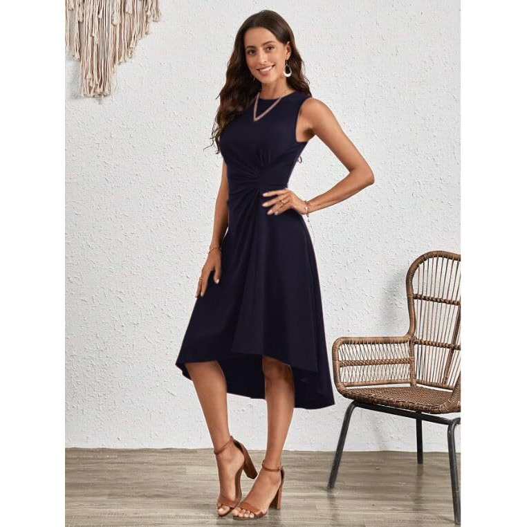 Oomph Women's Western & Fusion Wear Stetchable Party Dress For Women, Blue - Md976