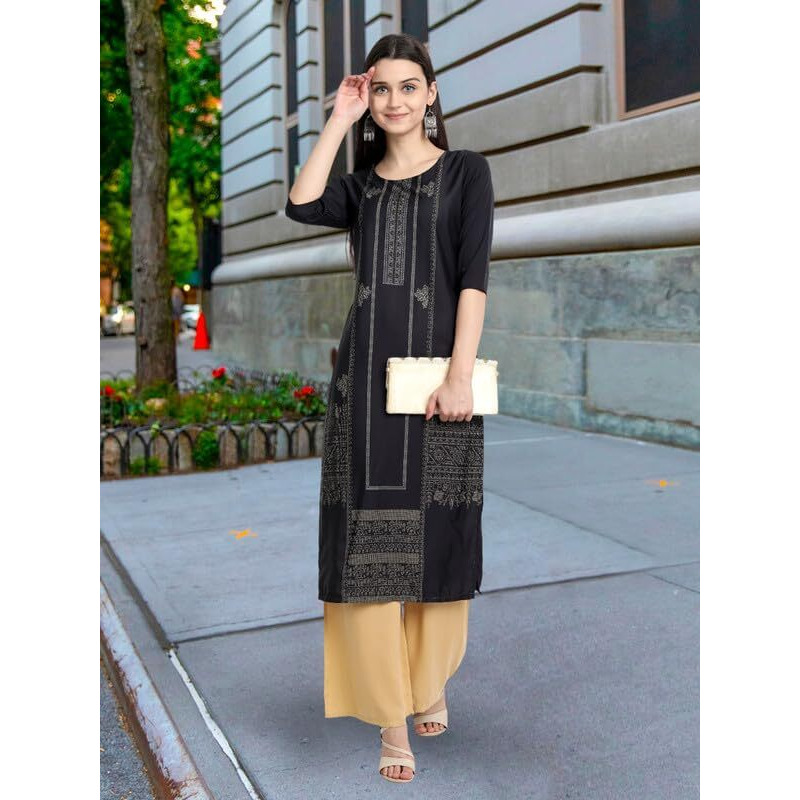 Pinkmint Women's Crepe Kurti For Women's Ll Traditional Kurti For Women Ll The Ultimate Kurti Collection (Pack Of 5)