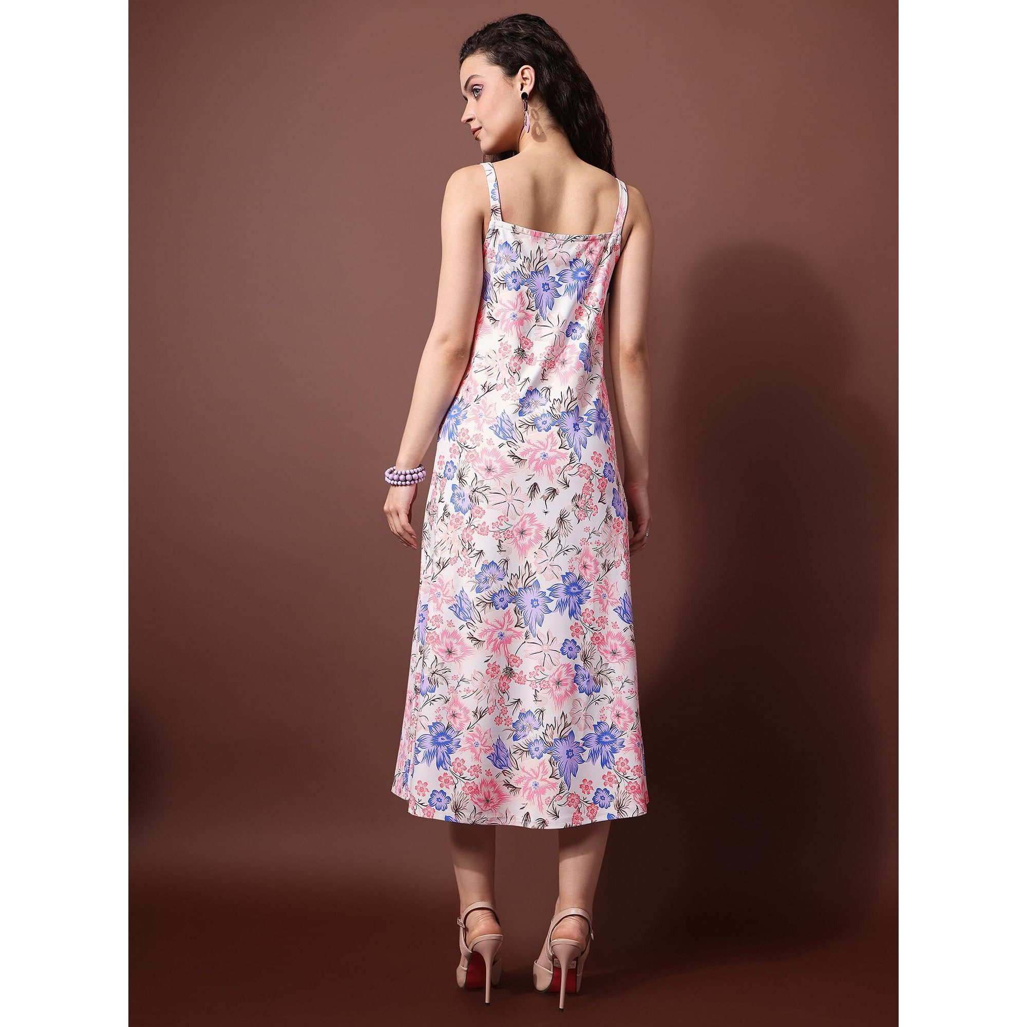 Purvaja Womens Fit & Flare Knee Length Dress (Wini-061-Cactus_Pink_Xx-Large)