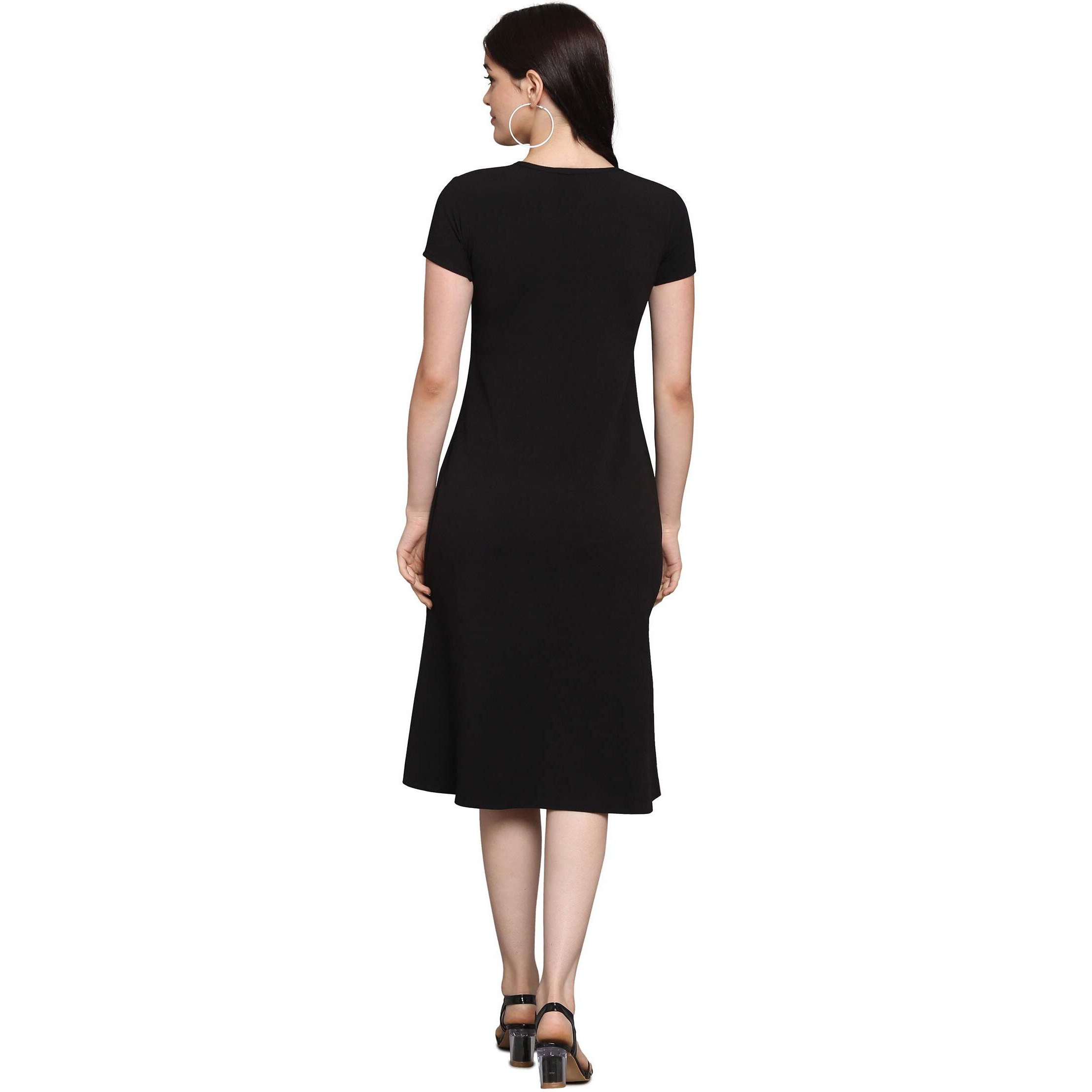 Purvaja Women's Corduroy Fit And Flare Knee Length Dress (Lucy-054-Yw-Bl-M_Yellow_M)