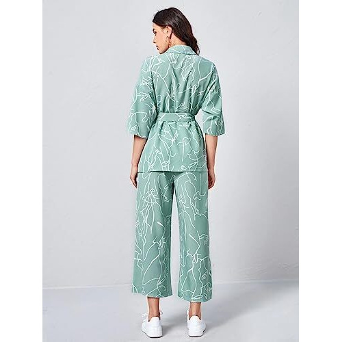 Dhruvi Trendz Womens Rayon Co-Ord Set Regular Fit Relaxed Night Dress (Dt-W1697&Tr793_Green_Xl), X-Large