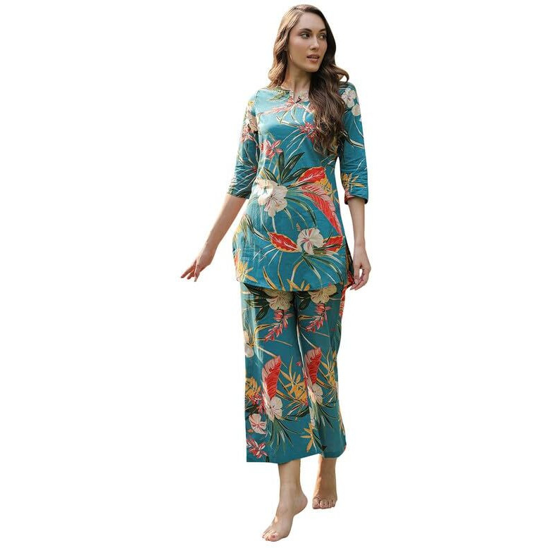 I Enterprise Women's Cotton Tunic Knee-Length Dress (Y1_Inco-044_Multicolor7