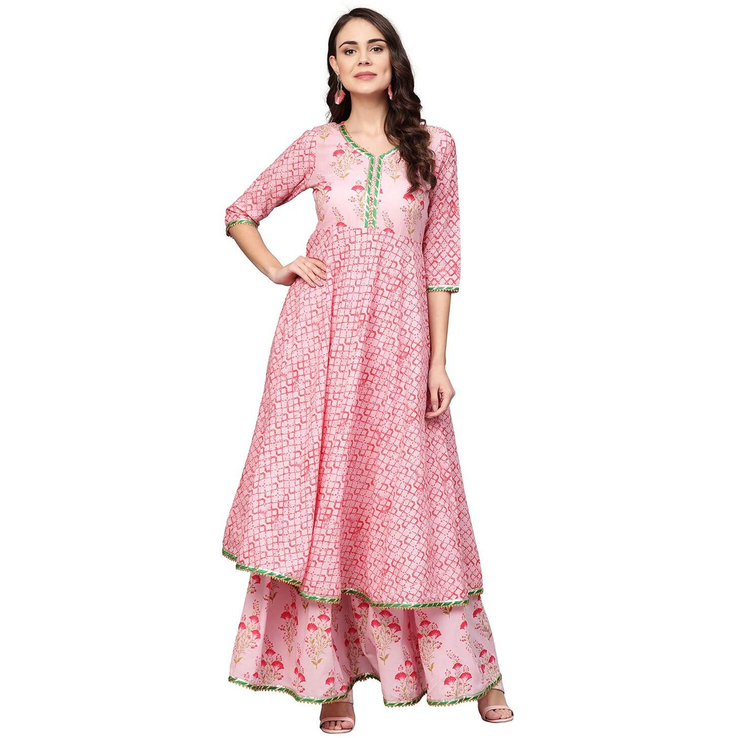 Idalia Pink Printed Kurta Set
