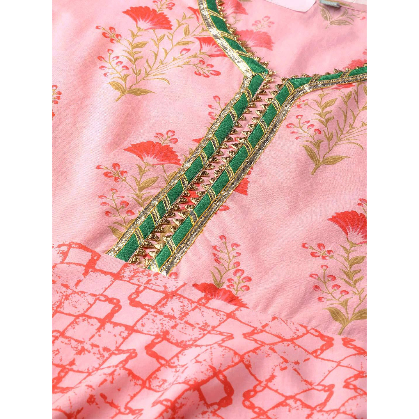 Idalia Pink Printed Kurta Set
