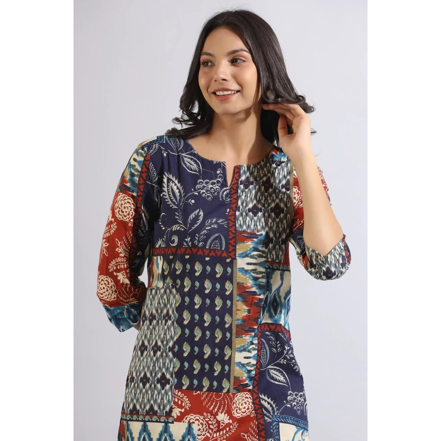 Nermosa Women Co-Ords Set For Women | Kurta Sets | Kurta Pant Set | Coordinate Set | Summer Suit | Printed Short Kurti With Pant Set | Kurta Set For Women | Kurta Pant Set For Women (Small) Blue