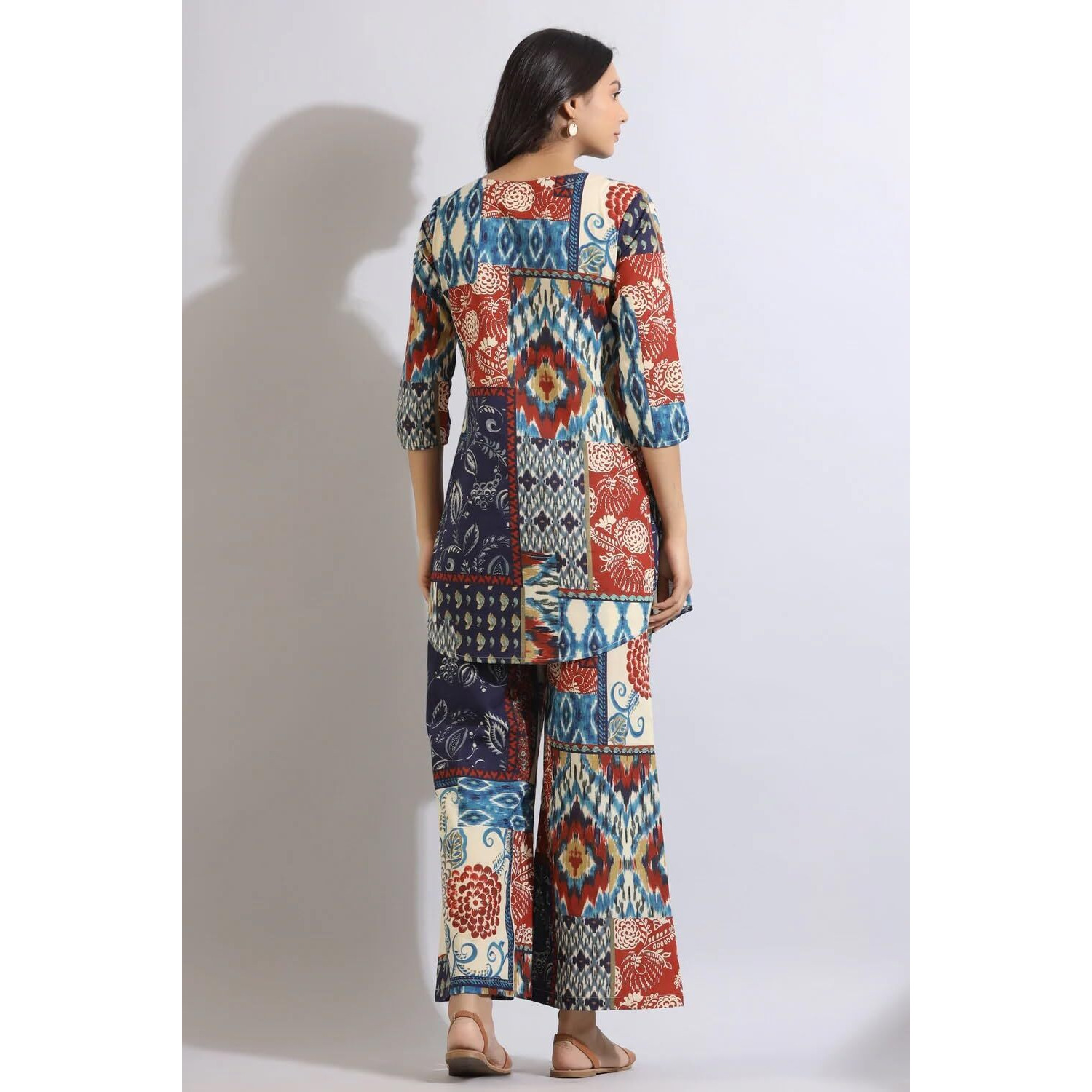 Nermosa Women Co-Ords Set For Women | Kurta Sets | Kurta Pant Set | Coordinate Set | Summer Suit | Printed Short Kurti With Pant Set | Kurta Set For Women | Kurta Pant Set For Women (Small) Blue